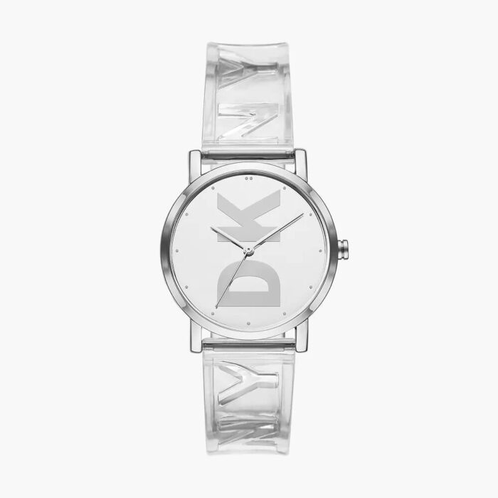 DKNY Soho Three-Hand Clear Polyurethane Watch